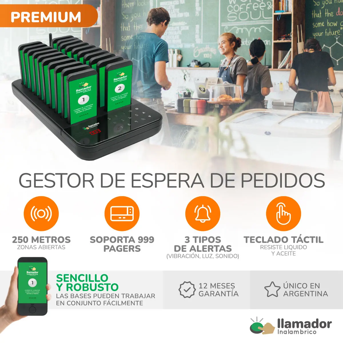 Llamadores Servicio Pager Restaurante Gastronomia